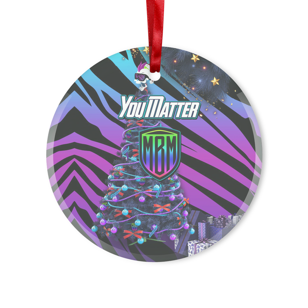 XMAS Glass Hanging Ornament